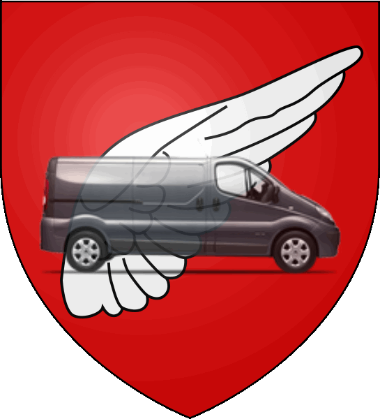 camion sur blason ville de Alès