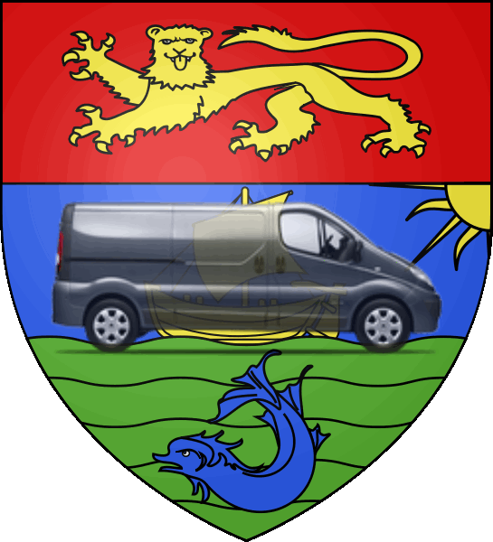 camion sur blason ville de Andernos-les-Bains