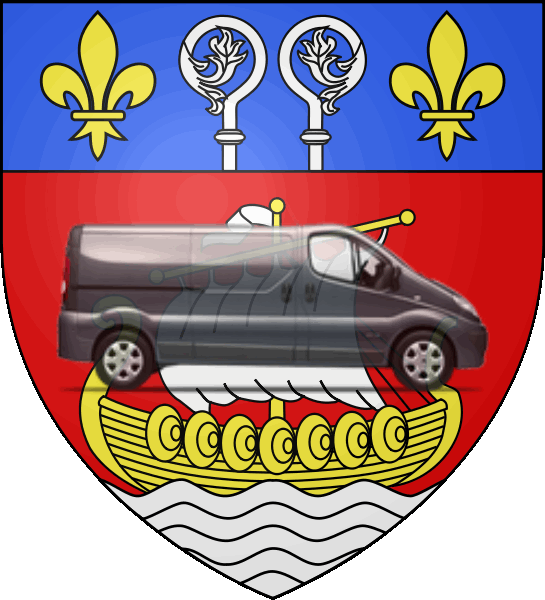 camion sur blason ville de Andrésy