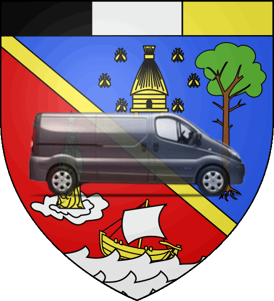 camion sur blason ville de Arcachon