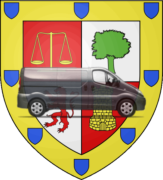 camion sur blason ville de Aubenas