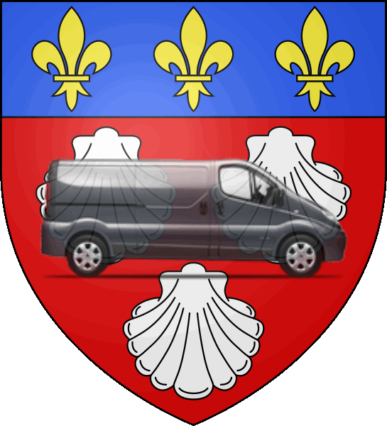 camion sur blason ville de Aurillac