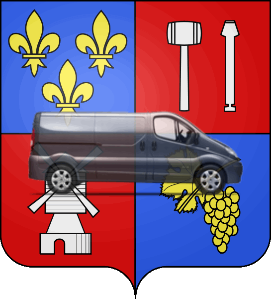 camion sur blason ville de Avrillé