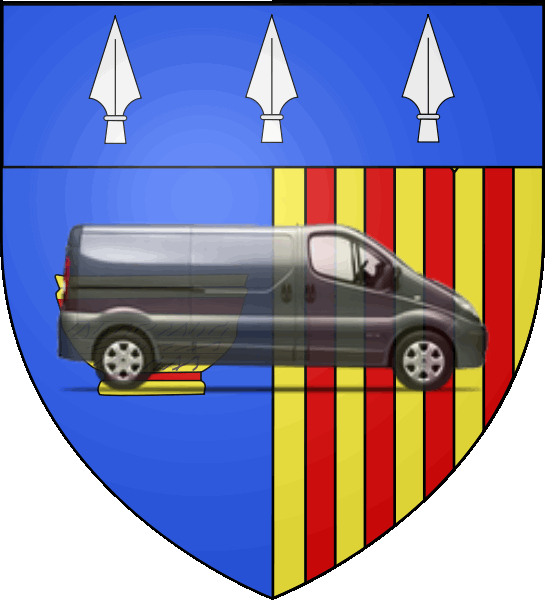camion sur blason ville de Banassac