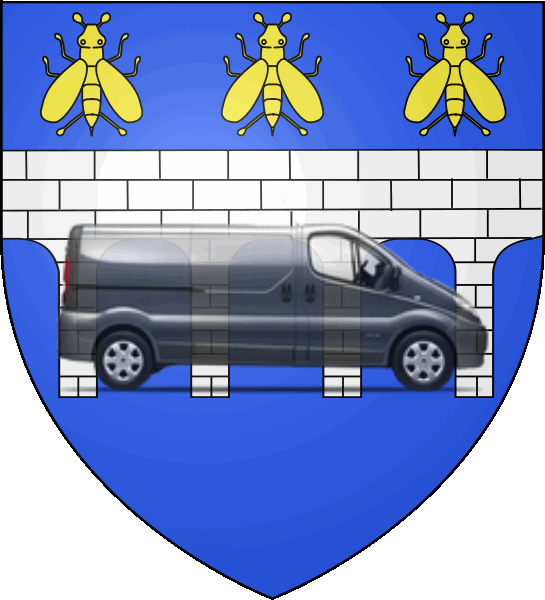 camion sur blason ville de Barentin