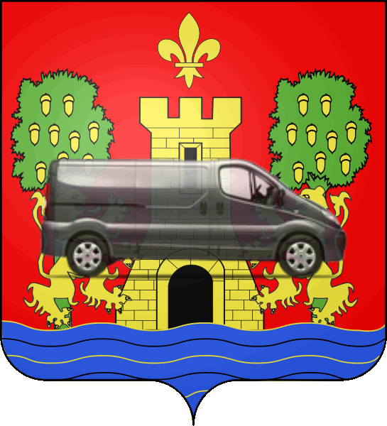 camion sur blason ville de Bayonne