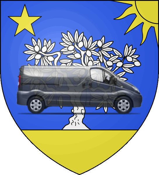 camion sur blason ville de Beausoleil