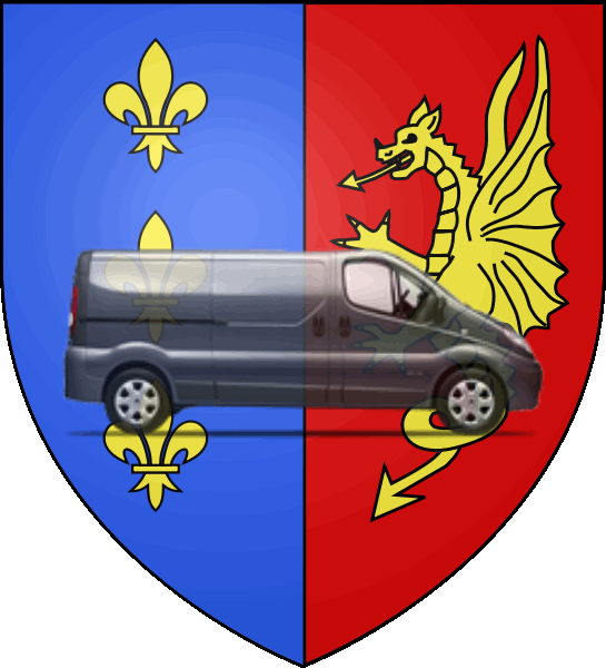 camion sur blason ville de Bergerac
