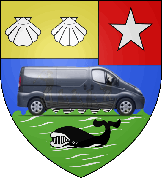camion sur blason ville de Biarritz
