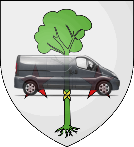 camion sur blason ville de Biscarrosse