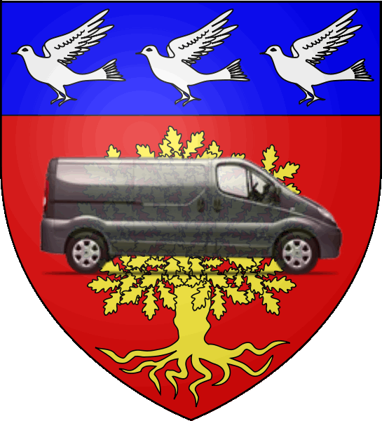 camion sur blason ville de Bois-Colombes