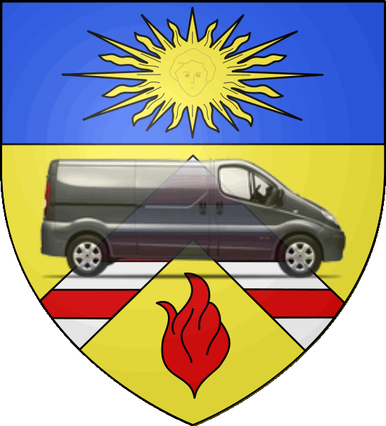 camion sur blason ville de Bois-d'Arcy