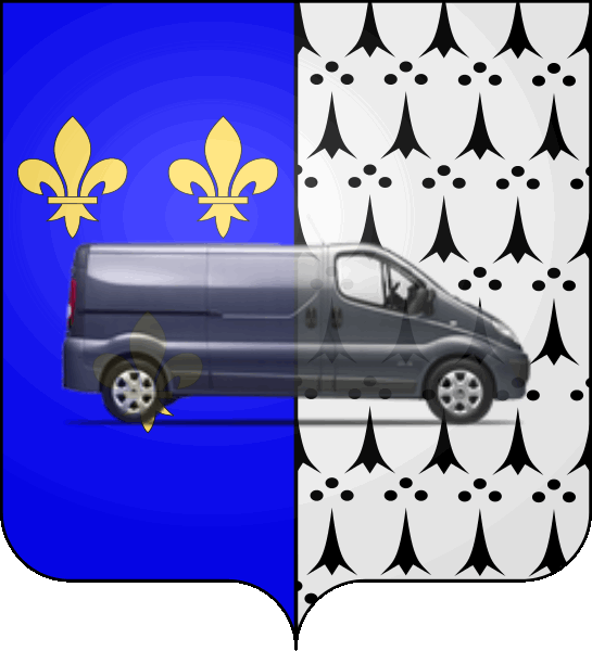 camion sur blason ville de Bourg-la-Reine