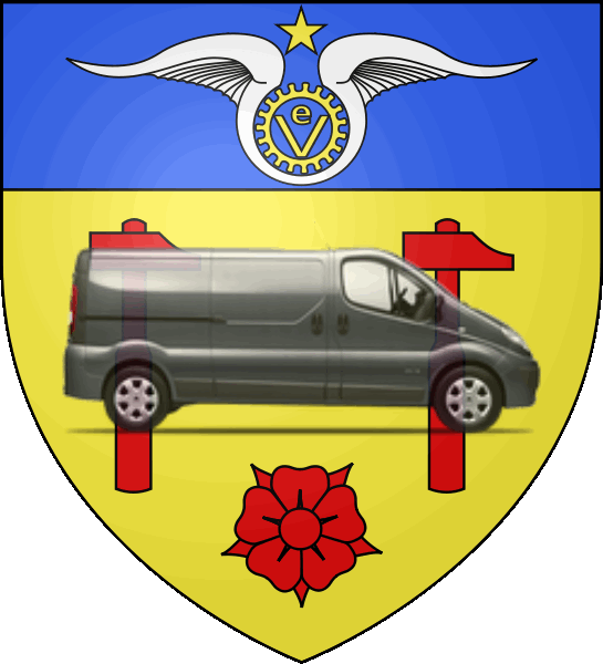 camion sur blason ville de Brétigny-sur-Orge
