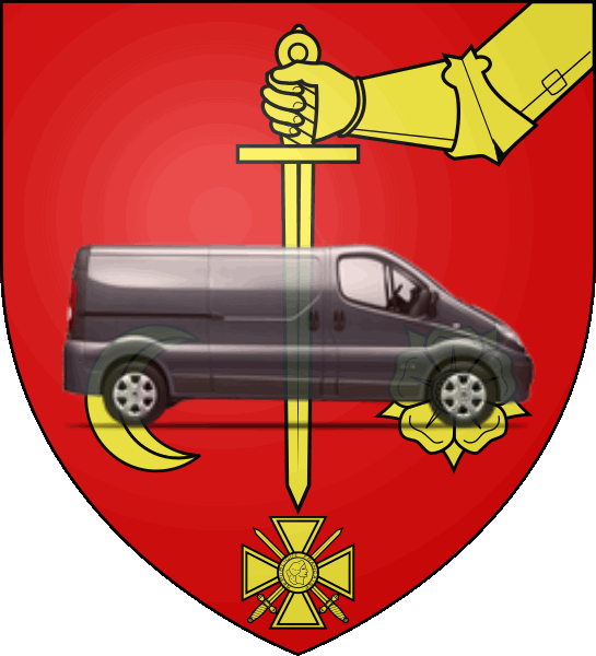 camion sur blason ville de Brignais