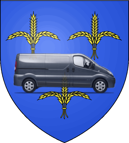 camion sur blason ville de Brive-la-Gaillarde