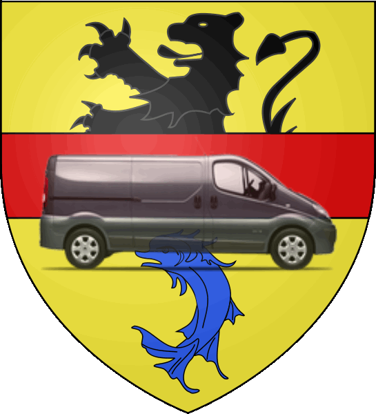 camion sur blason ville de Bron