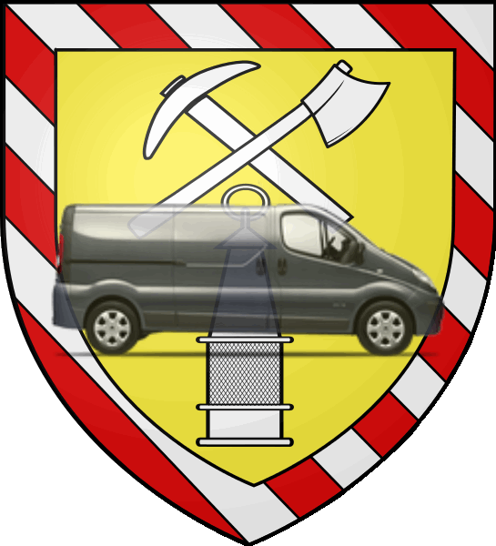 camion sur blason ville de Bruay-la-Buissière