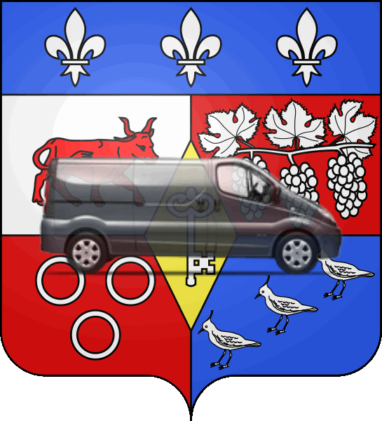 camion sur blason ville de Bruges