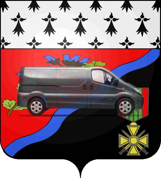 camion sur blason ville de Bruz