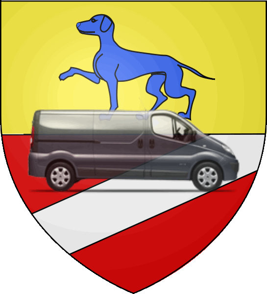 camion sur blason ville de Cagnes-sur-Mer