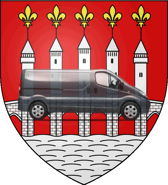 camion sur blason ville de Cahors