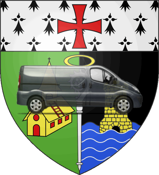 camion sur blason ville de Carentoir