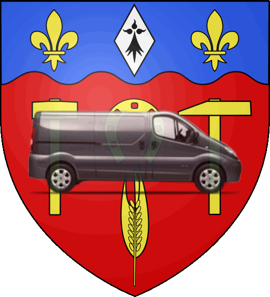 camion sur blason ville de Carrières-sous-Poissy