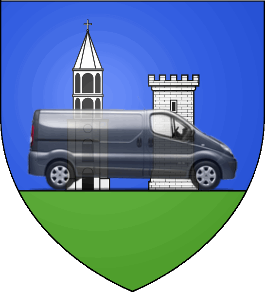 camion sur blason ville de Cavaillon