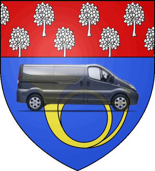 camion sur blason ville de Chantilly