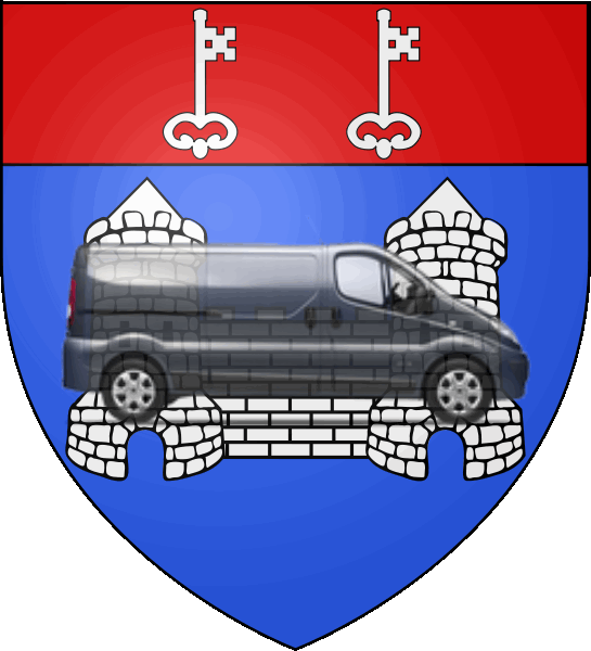 camion sur blason ville de Château-Gontier