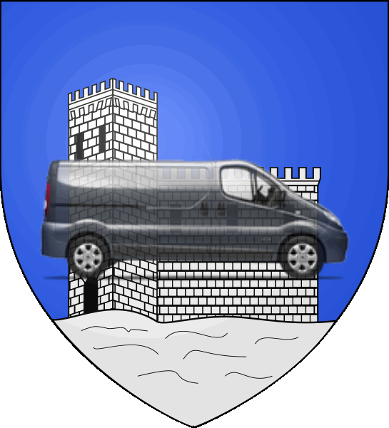camion sur blason ville de Châteauneuf-les-Martigues
