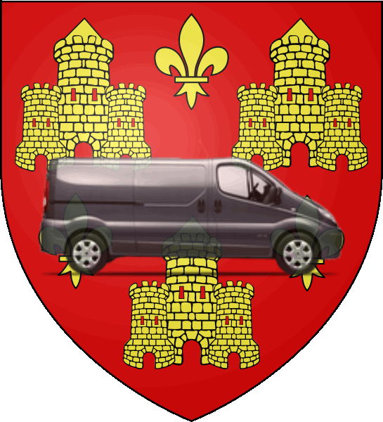 camion sur blason ville de Chinon