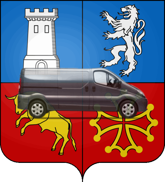 camion sur blason ville de Colomiers