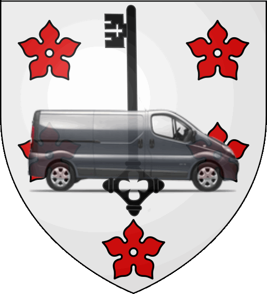 camion sur blason ville de Comines