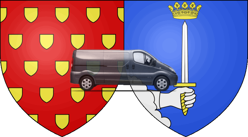 camion sur blason ville de Cusset