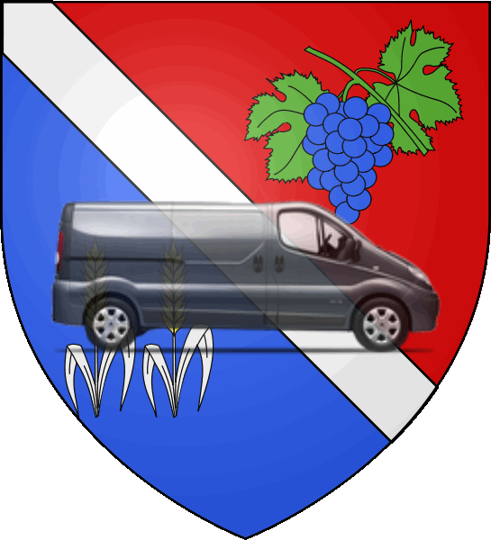 camion sur blason ville de Dagneux