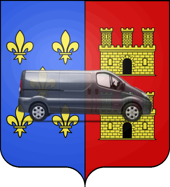 camion sur blason ville de Dammarie-les-Lys