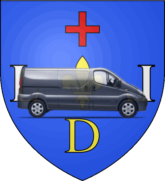camion sur blason ville de Digne-les-Bains