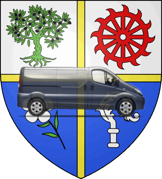 camion sur blason ville de Drap