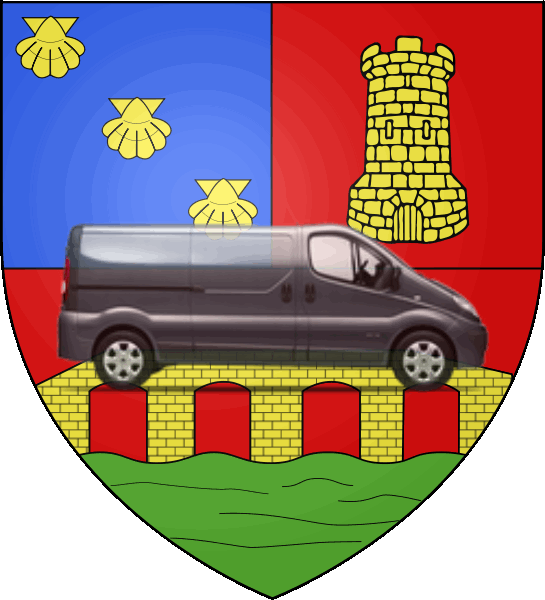 camion sur blason ville de Équeurdreville-Hainneville