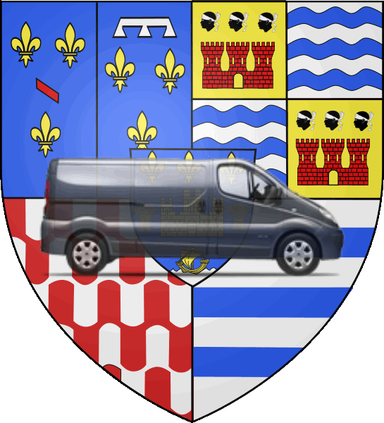 camion sur blason ville de Évry