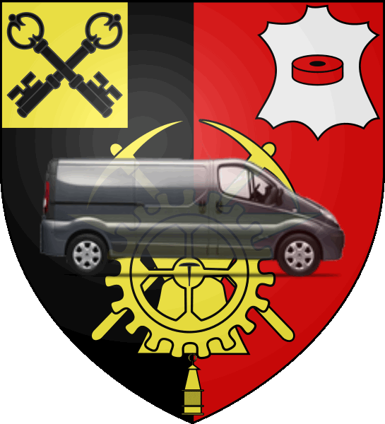 camion sur blason ville de Firminy