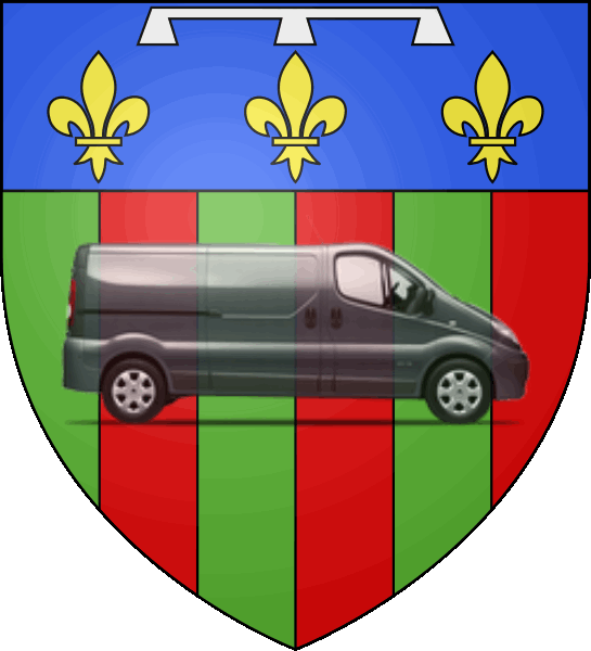 camion sur blason ville de Fleury-les-Aubrais