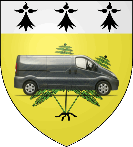 camion sur blason ville de Fougères