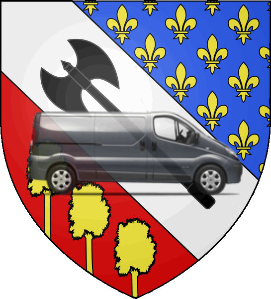 camion sur blason ville de Franconville