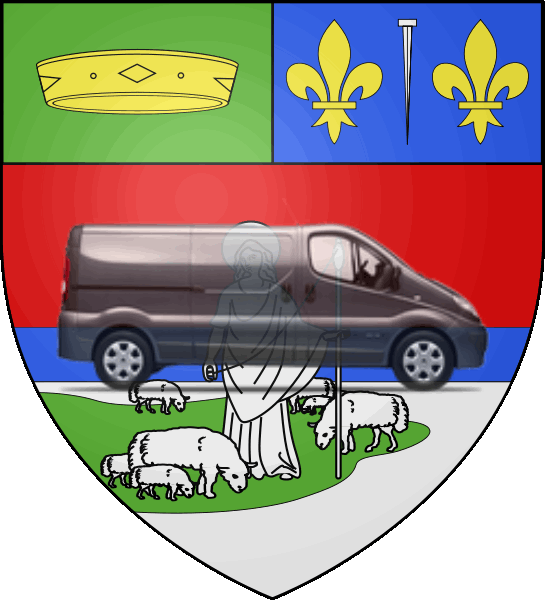 camion sur blason ville de Gennevilliers