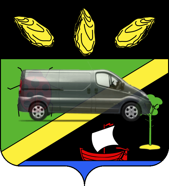 camion sur blason ville de Gujan-Mestras
