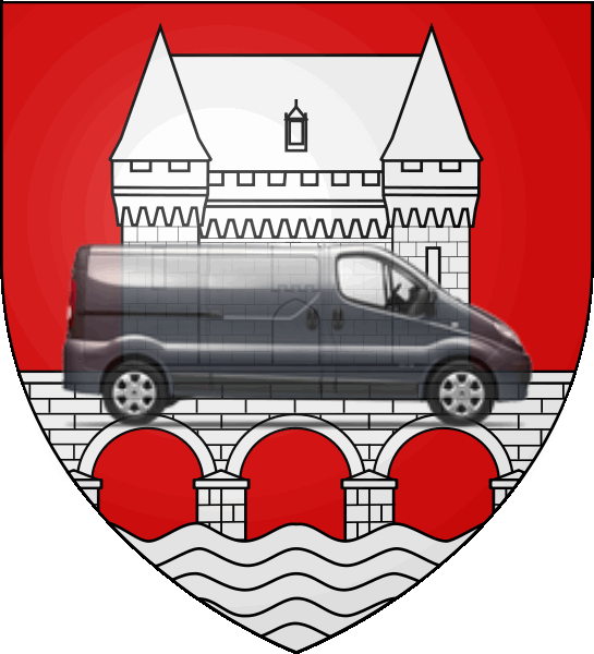 camion sur blason ville de Jonzac