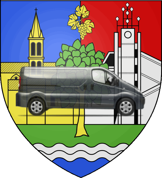 camion sur blason ville de Jouy-le-Moutier